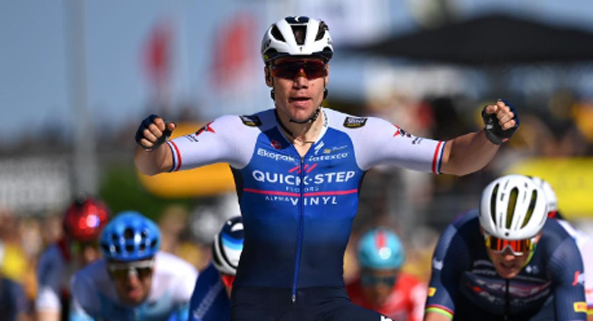 Fabio Jakobsen ganador de la segunda etapa del Tour de Francia 2022. Foto: Instagram quickstep_alphavinylte