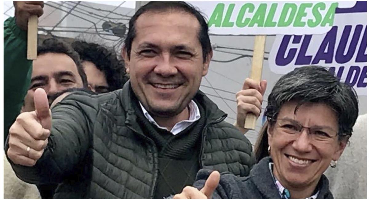 Antonio Sanguino junto a la alcaldesa Claudia López. Foto: Twitter @AntonioSanguino