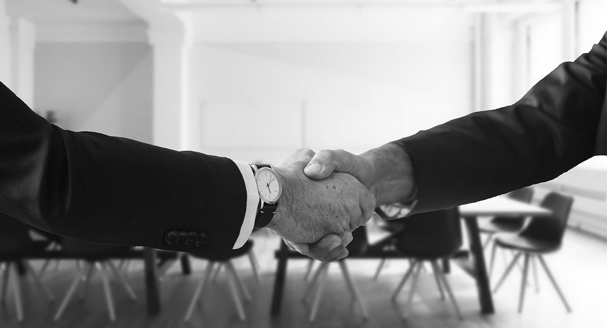 Dos personas se estrechan la mano. Foto: Pixabay