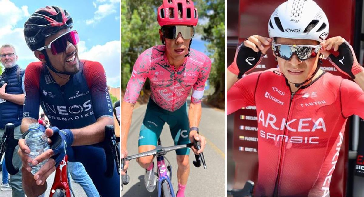 Así les fue a los ciclistas colombianos en la etapa 4 del Tour de Francia 2022. Foto: Instagram Dani Martínez / Rigo Urán / Nairo Quintana