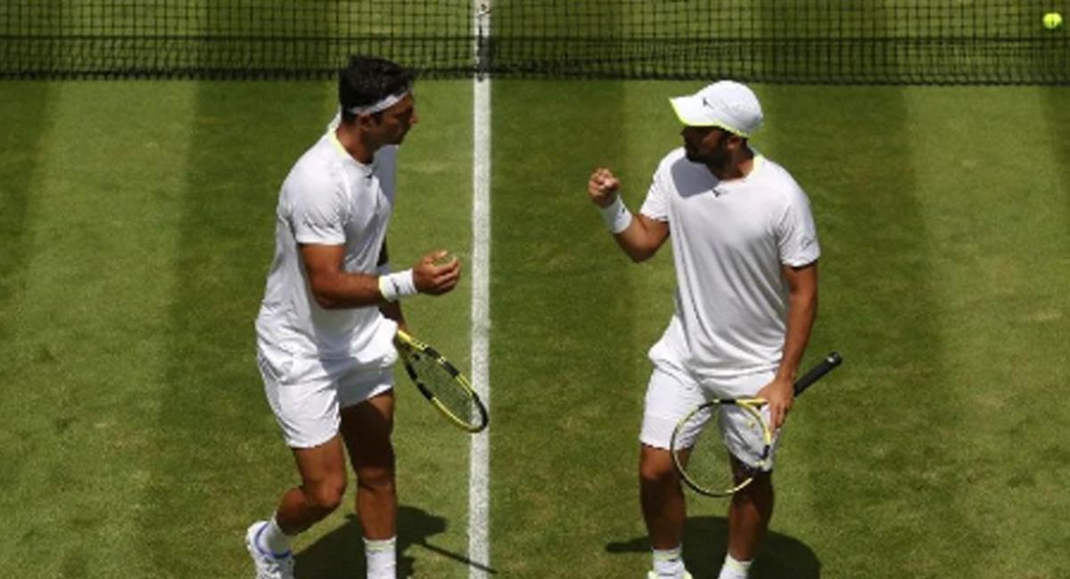 Juan Sebastián Cabal y Robert Farah a semifinales en Wimbledon. Foto: Instagram  sebastian_sports19