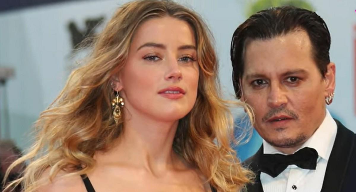 Amber Heard y Johnny Depp en alfombra roja. Foto: Instagram