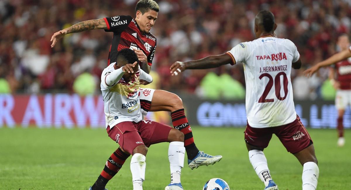 Tolima quedó eliminado de la Libertadores tras caer ante Flamengo. Foto: EFE