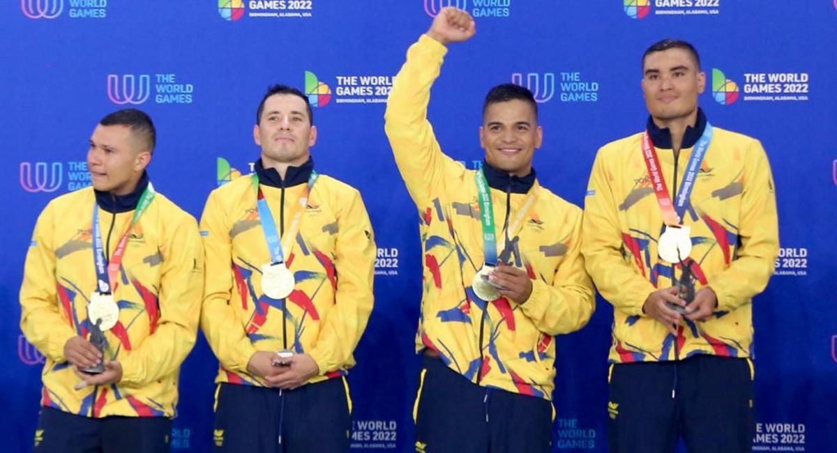 La delegación colombiana ganó cuatro medallas de oro en el primer día de los World Games 2022. Foto: Twitter @OlimpicoCol