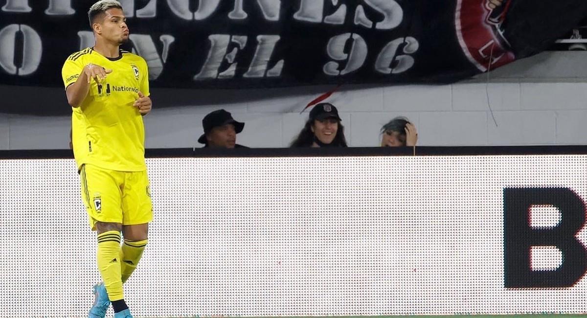 El 'Cucho' Hernández marcó por duplicado en el empate del Columbus Crew. Foto: Twitter The Crew