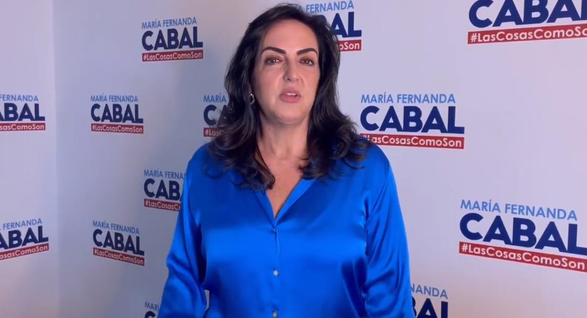 Captura de video: María Fernanda Cabal. Foto: Twitter @MariaFdaCabal