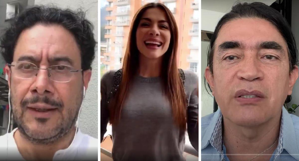 Captura de videos: Iván Cepeda, Catherine Juvinao y Gustavo Bolívar. Foto: Instagram @ivancepedacastr @cathy_juvinao @gustavo_bolivar