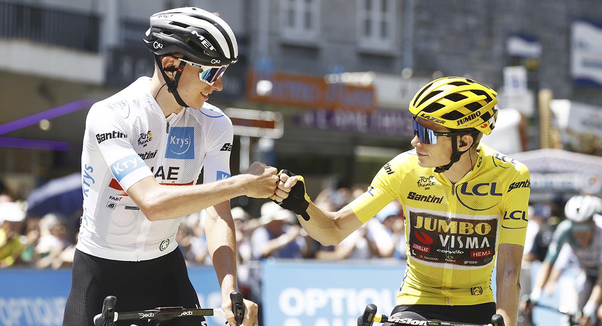 Pogacar y Jonas Vingegaard / Tour de Francia 2022 etapa 18 En vivo. Foto: EFE