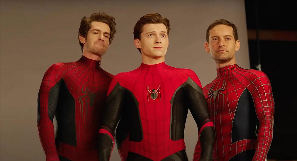 "Spider-Man: No Way Home" logro reunir a las tres versiones de Peter Parker del cine. Foto: Twitter @SpiderManMovie