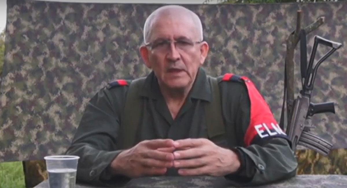 Antonio García es el comandante máximo del Ejército Nacional de Liberación, ELN. Foto: Youtube