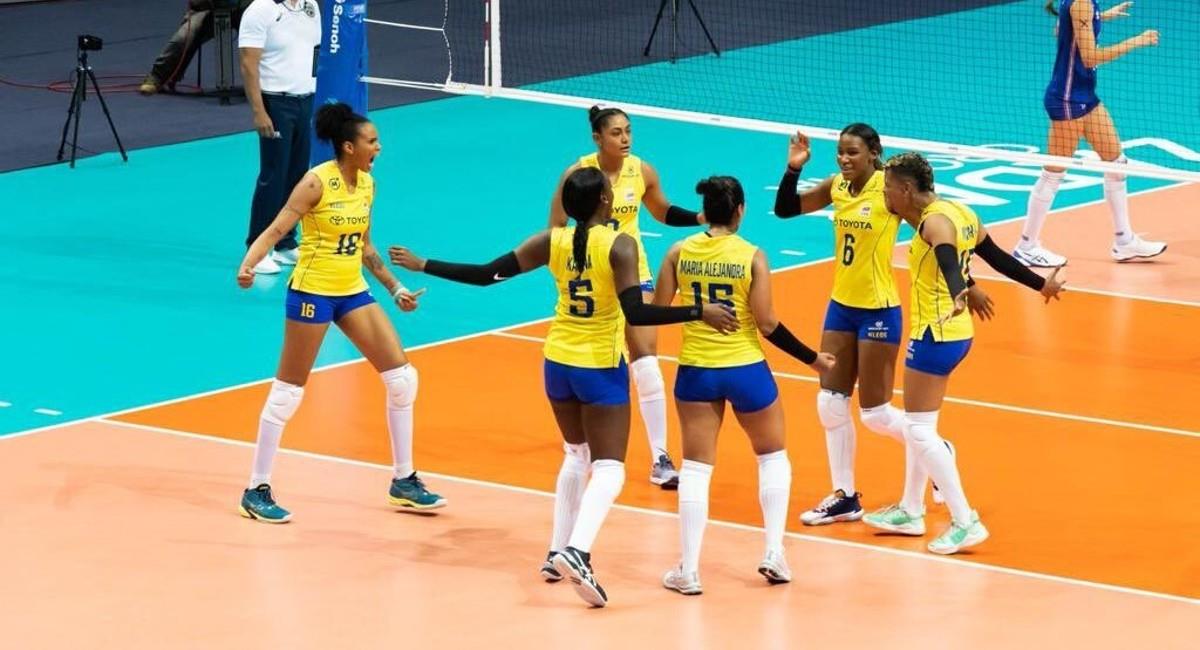 Colombia clasificó a la semifinal de la Copa Challenger de Voleibol Femenino. Foto: Twitter @OlimpicoCol