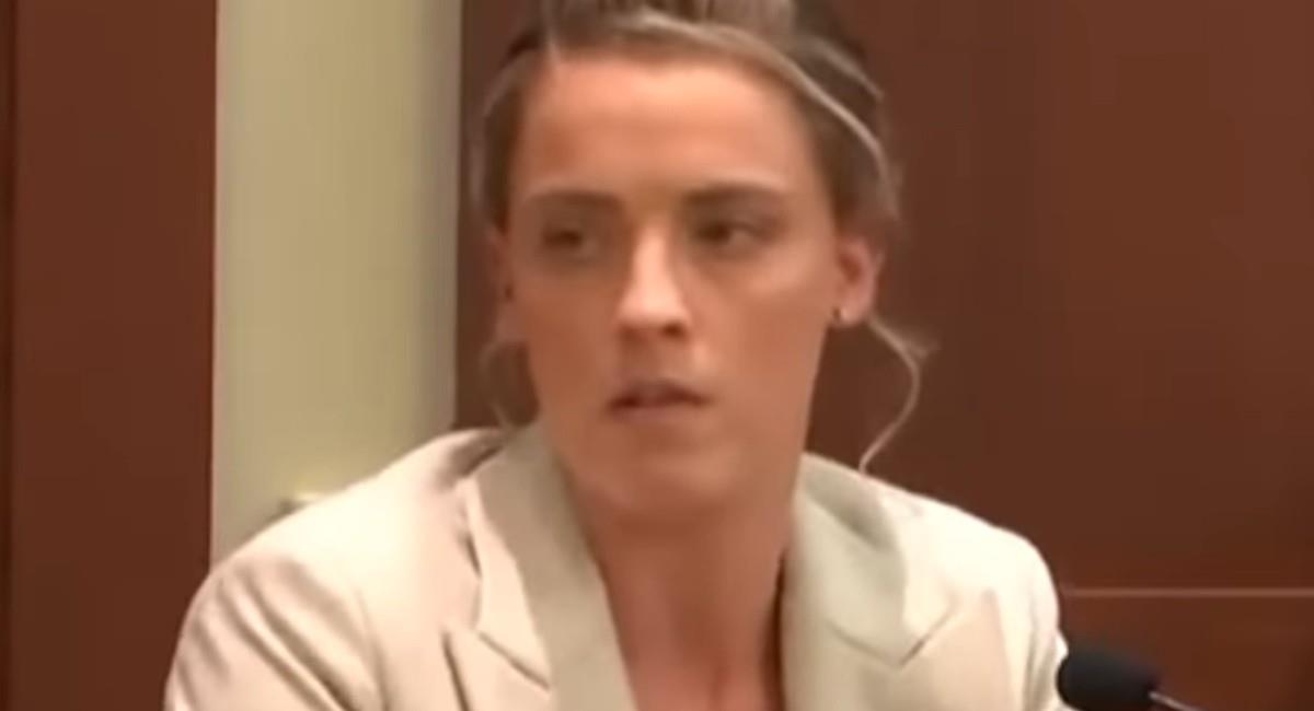 Hermana de Amber Heard en juicio. Foto: Youtube