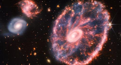 La nueva imagen captada por el James Webb es la galaxia Rueda de Carro 