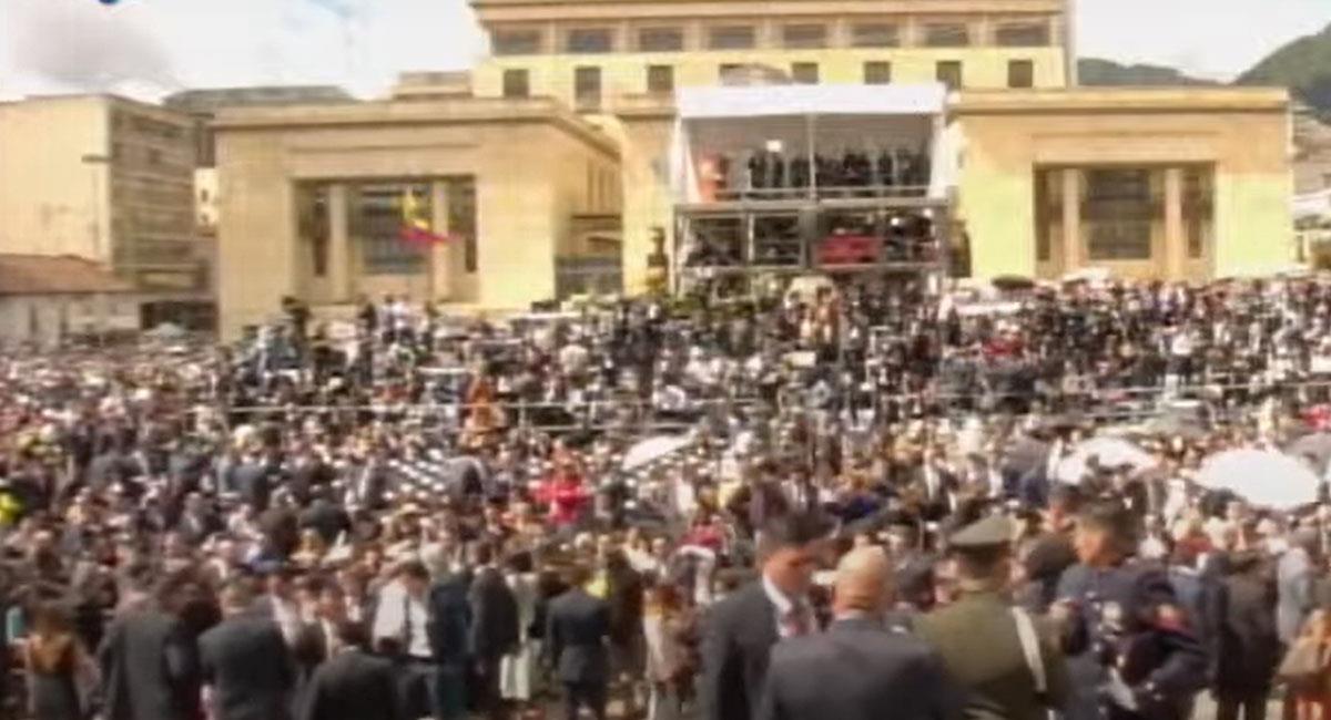 La Plaza de Bolívar se llenó por segunda vez en una posesión presidencial con Gustavo Petro. Foto: Youtube
