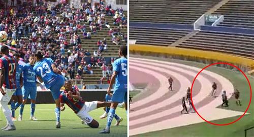 Video viral: Hinchas agredieron a árbitros, en pleno partido del futbol ecuatoriano