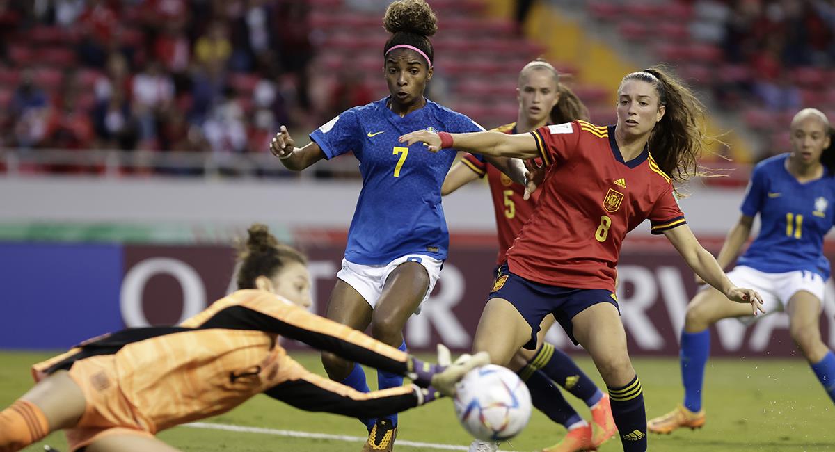 Brasil y España se encontraron en la primera fecha del Mundial Femenino Sub 20. Foto: EFE