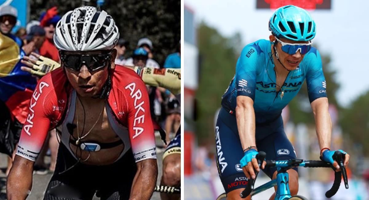 Los ciclistas colombianos que participarán en la Vuelta a España 2022. Foto: Instagram Nairo Quintana / Miguel Ángel López