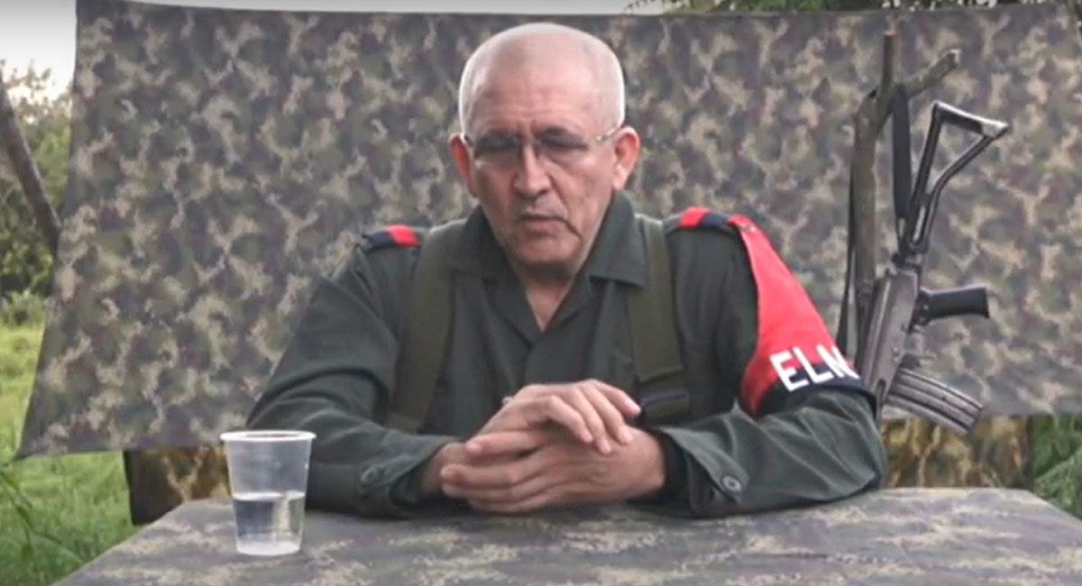 Eliécer Herlinto Chamorro, más conocido como Antonio García, es el máximo líder del ELN. Foto: Youtube