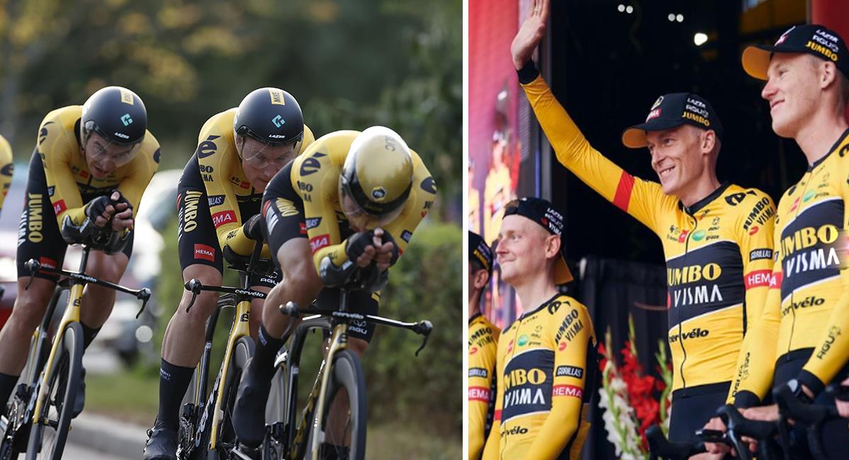 Jumbo Visma se quedó con la victoria en la primera etapa de La Vuelta a España 2022. Foto: EFE Instagram: Jumbo Visma