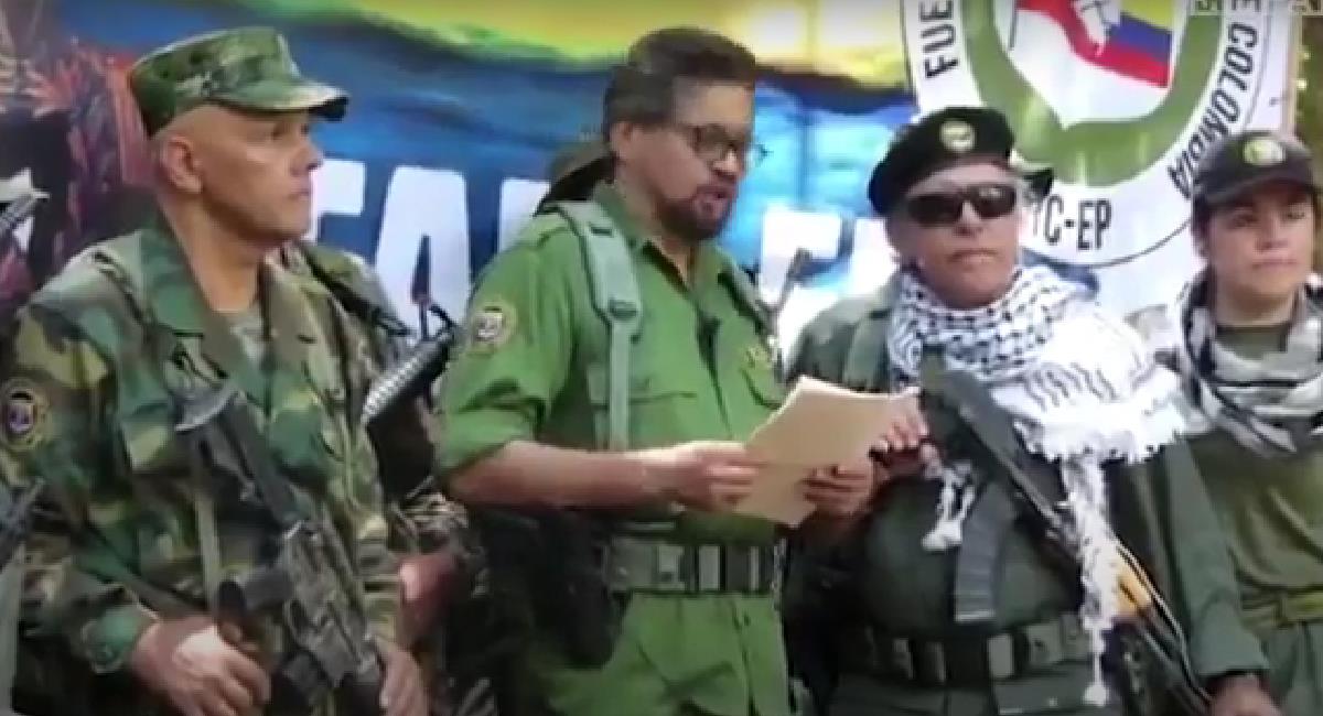 Captura de video: 'Márquez' y 'Santrich' anunciaron volver a las armas. Foto: Youtube