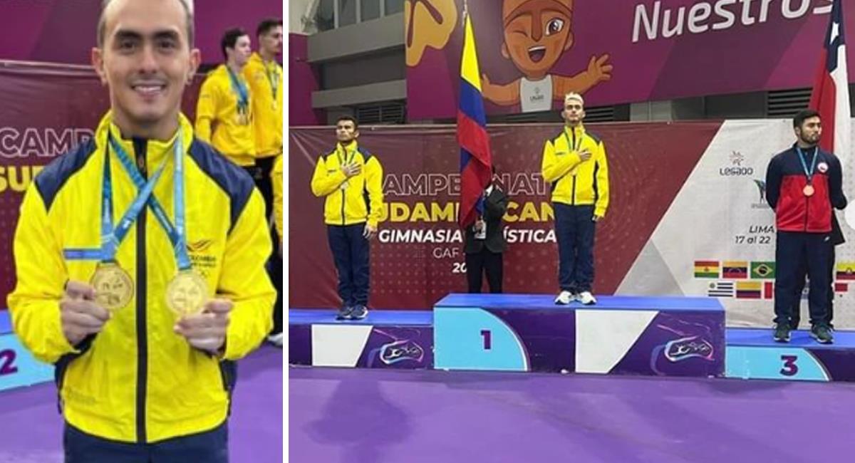 Jossimar Calvo gana medalla de oro en el Campeonato Sudamericano de Gimnasia Artística. Foto: Instagram Jossimar Calvo / olimpicocol