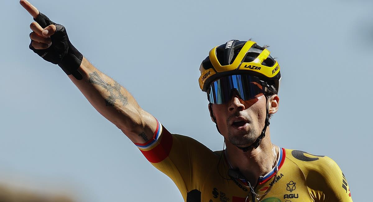 Roglic ganador de la cuarta jornada y ahora es líder de la clasificación general de la Vuelta a España 2022. Foto: EFE