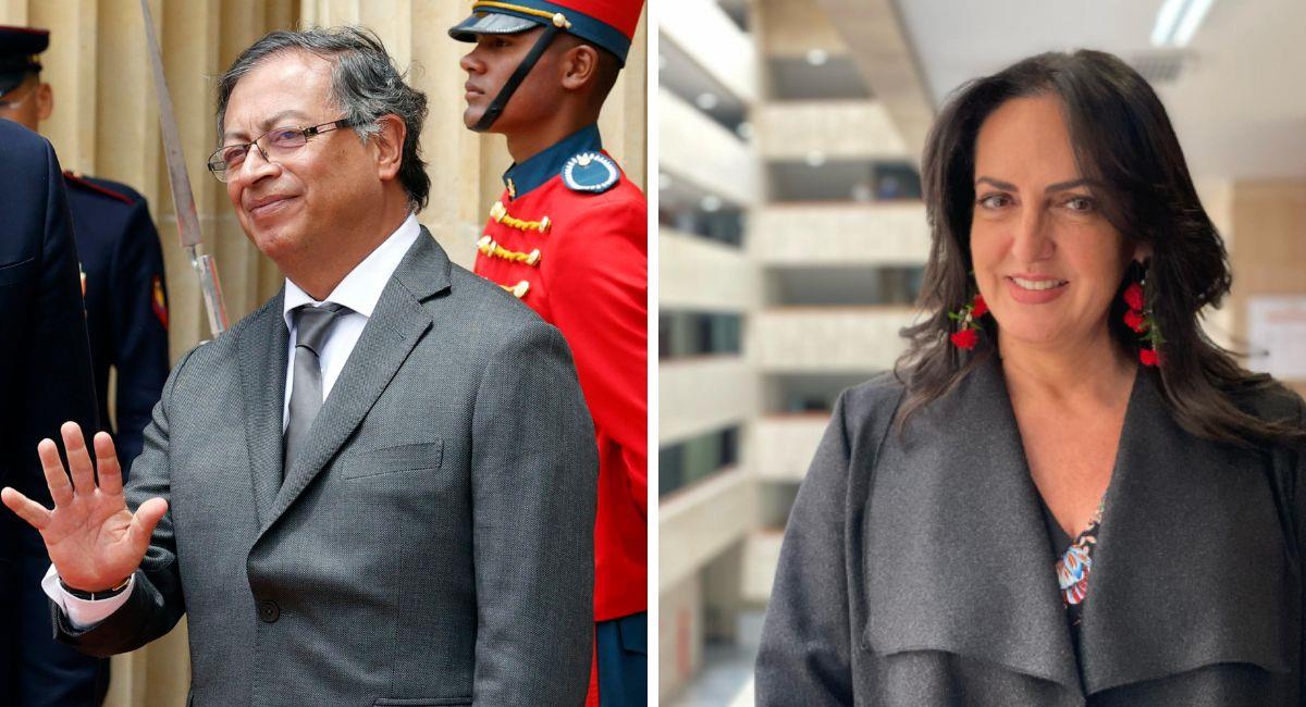 Presidente Gustavo Petro / Senadora María Fernanda Cabal. Foto: EFE Mauricio Dueñas / Instagram @mariafernandacabal