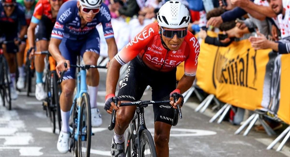 El pedalista colombiano fue descalificado del Tour de Francia al haber dado positivo a Tramadol. Foto: Instagram @nairoquincoficial