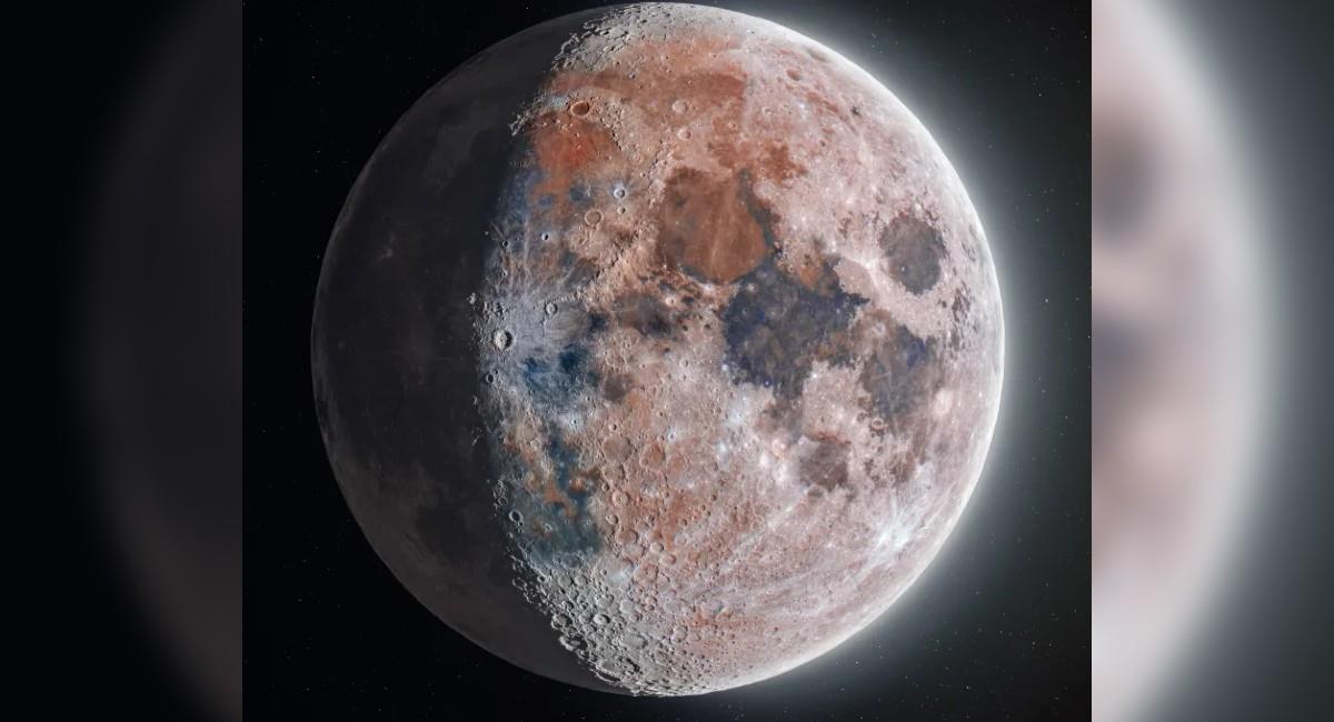 La imagen de 174 megapíxeles muestra en detalle los cráteres y las texturas de la Luna. Foto: Instagram @cosmic_backgound