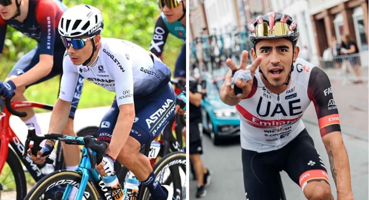 Así les fue a los colombianos en la etapa 13 de La Vuelta a España 2022. Foto: Instagram Astana Team / UAE Emirates