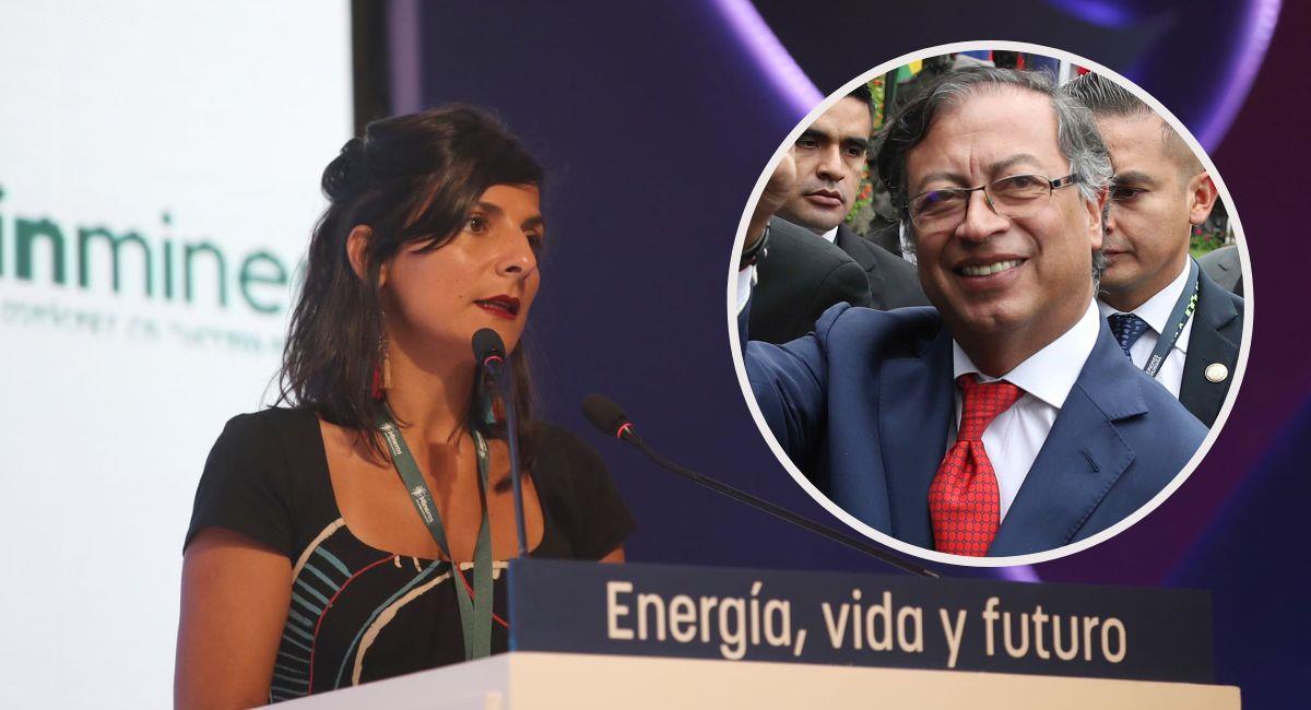 Ministra de Minas, Irene Vélez / Presidente Gustavo Petro. Foto: EFE EFE/ Paolo Aguilar / Twitter: @IreneVelezT