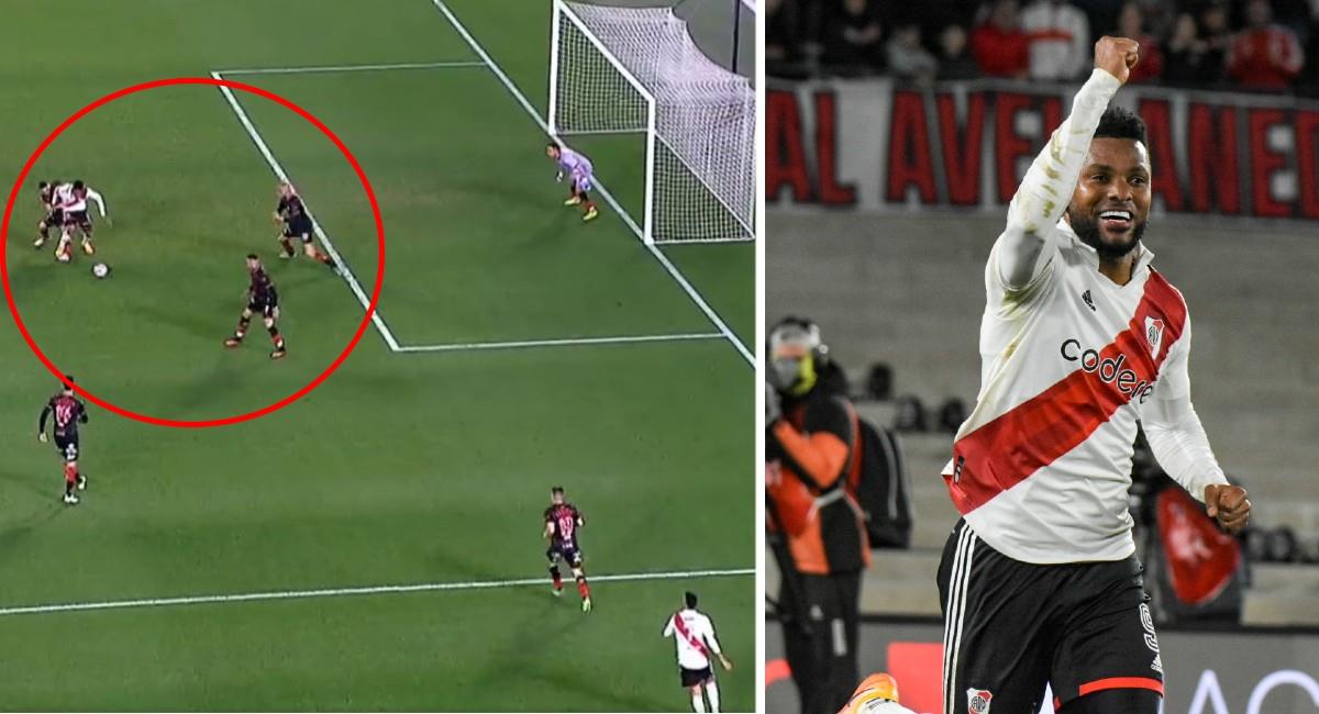 Miguel Ángel Borja marcó gol en la victoria de River Plate. Foto: Twitter River Plate