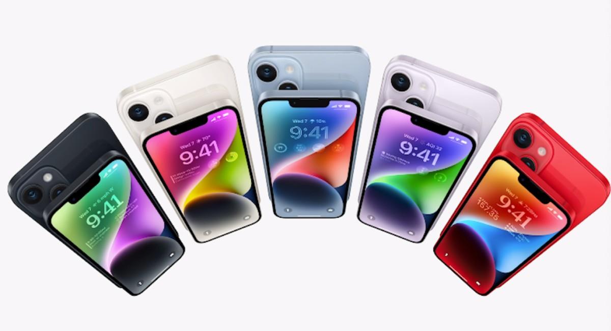 El nuevo grupo de teléfonos inteligentes estará conformado por 4 modelos el iPhone 14, iPhone 14 Plus, el iPhone 14 Pro y iPhone 14 Pro Max. Foto: Twitter @appleesfera