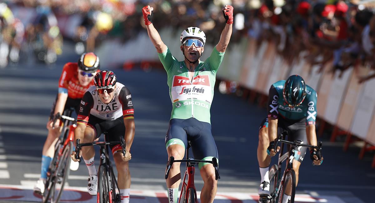 Mads Pedersen conquistó la etapa 19 de La Vuelta, su tercer triunfo. Foto: EFE