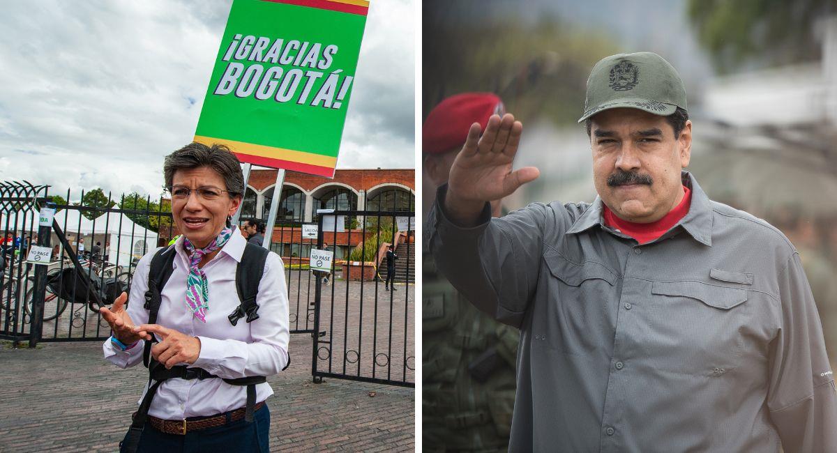 Alcaldesa de Bogotá, Claudia López / Presidente de Venezuela, Nicolás Maduro. Foto: Shutterstock Sebastian Barros / StringerAL