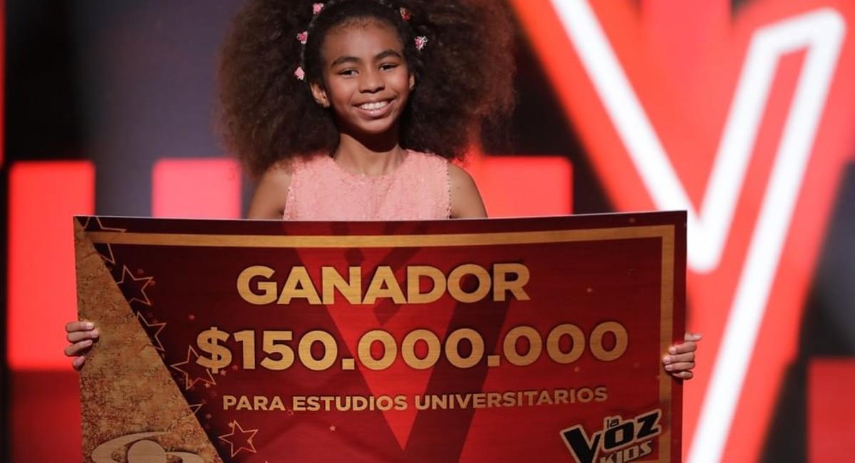 Diana Estupiñan, ganadora de La Voz Kids. Foto: Youtube @lavozkids