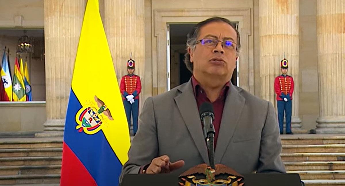El presidente Petro se dirigió por primera vez a los colombianos por televisión luego de un mes de Gobierno. Foto: Youtube