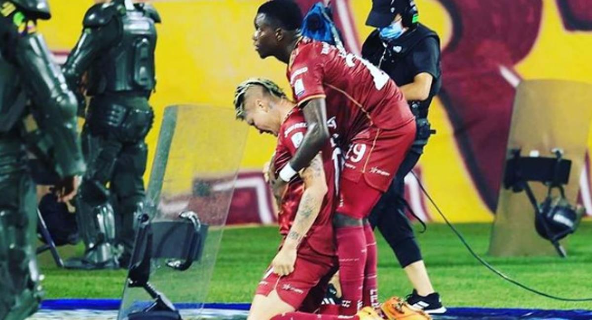 Michael Rangel delantero del Deportes Tolima no fue convocado por Hernán Torres para el partido ante América. Foto: Instagram Michael Rangel
