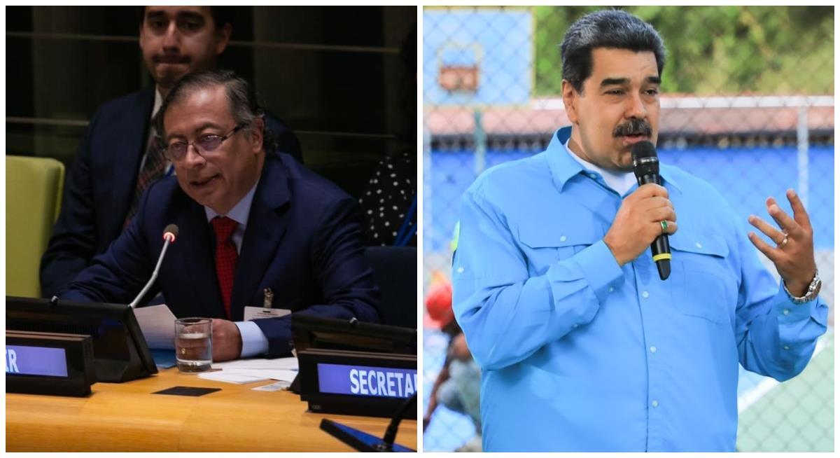 Gustavo Petro y Nicolás Maduro se reunirán el 26 de septiembre. Foto: Twitter @infopresidencia y @nicolasmaduro