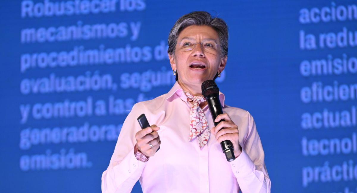 La alcaldesa Claudia Lopez en la Convención Internacional de Emergencia Climática - Antioquia 2022. Foto: Twitter @GobAntioquia