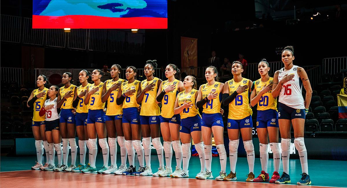 Selección Colombia de Voleibol Femenino en el Mundial 2022. Foto: volleyballworld.com