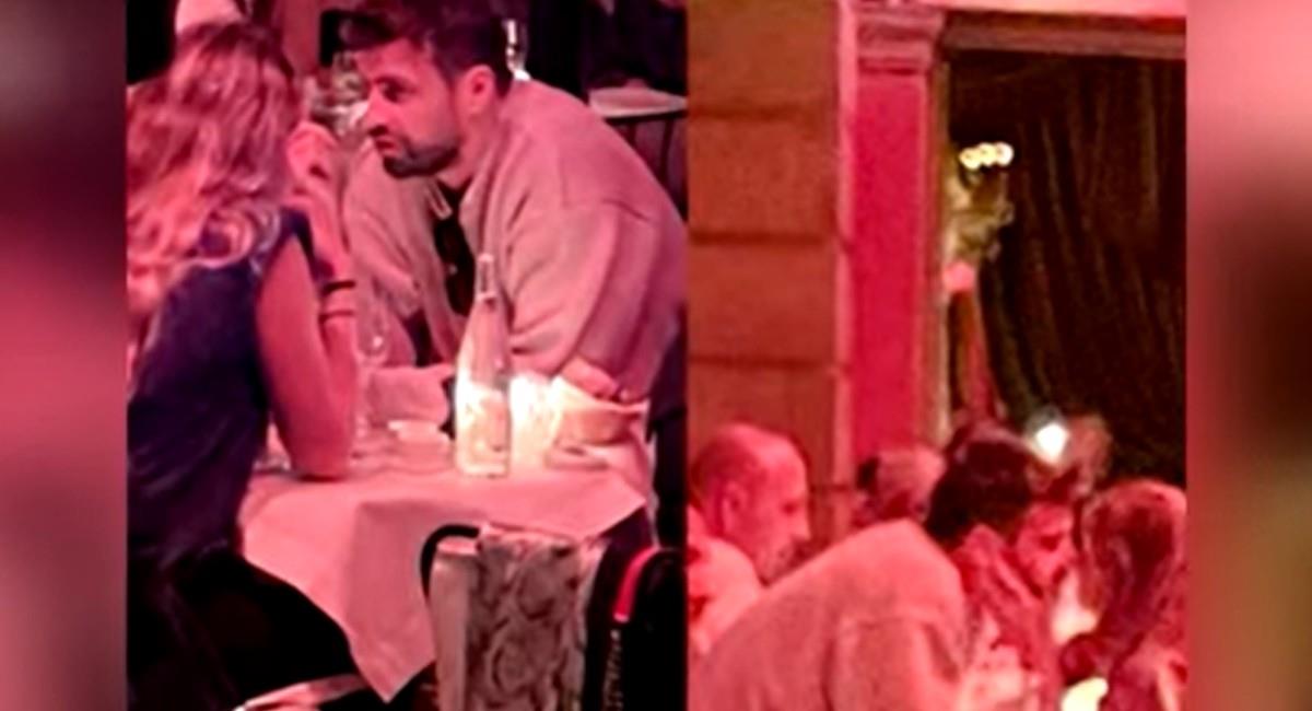 Piqué y Clara Chía en cena romántica. Foto: Youtube