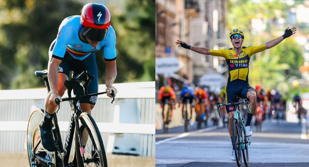 Ambos pedalistas representarán a Bélgica en el Campeonato Mundial de Ciclismo en Ruta. Foto: @JumboVismaRoad. Foto: Twitter @EvenepoelRemco