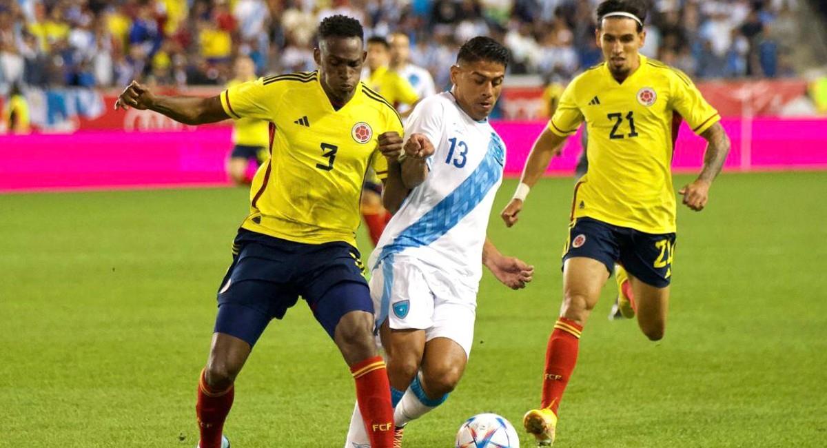 Colombia superó cuatro goles a uno a la selección guatemalteca. Foto: Twitter @fedefut_oficial