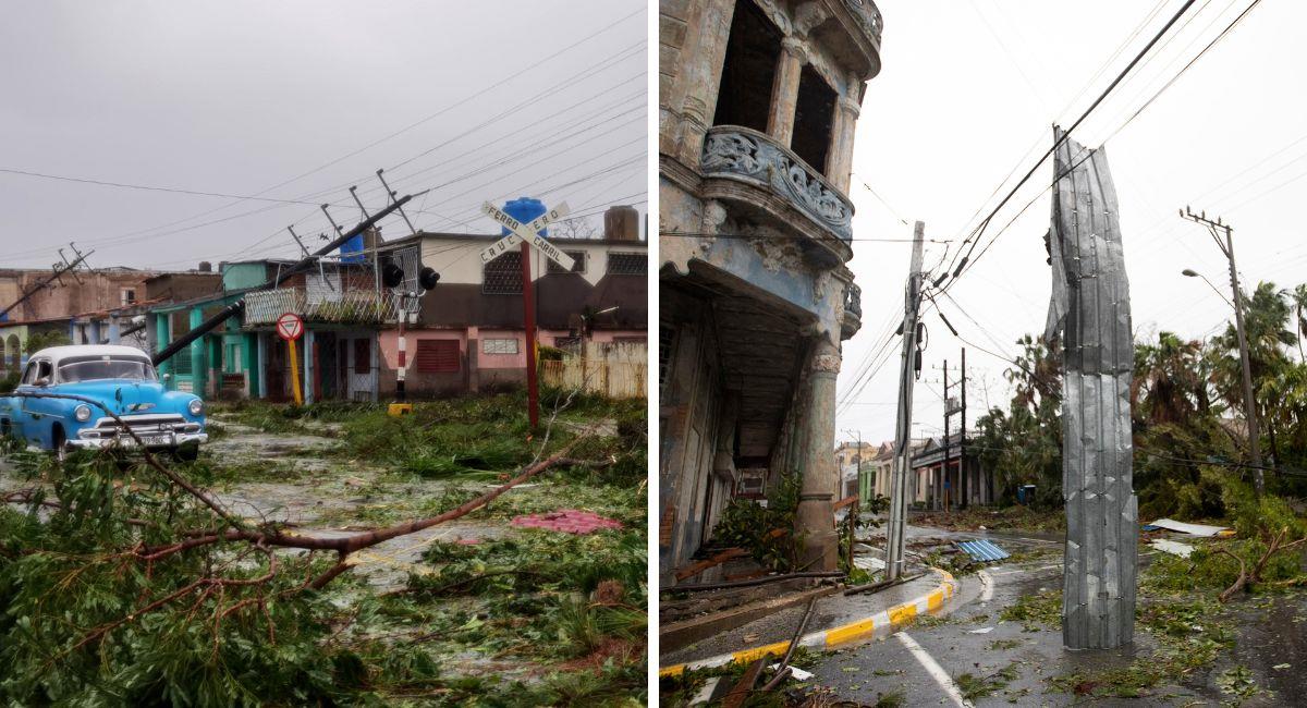 scombros dejados por el paso del huracán Ian, hoy, en Pinar del Río (Cuba). Foto: EFE EFE/ Yander Zamora