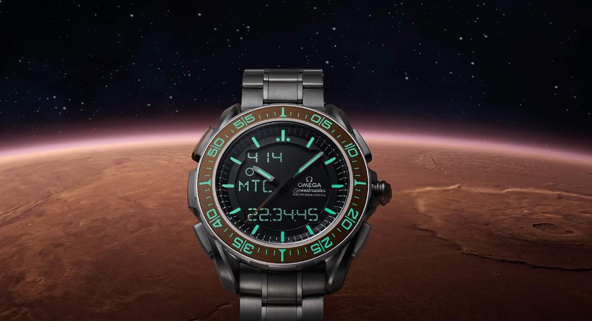 La ESA (Agencia Espacial Europea) presentó Marstimer el primer reloj capaz de mostrar la hora de la Tierra, Marte y que es resistente a viajes espaciales. Foto: Omega 