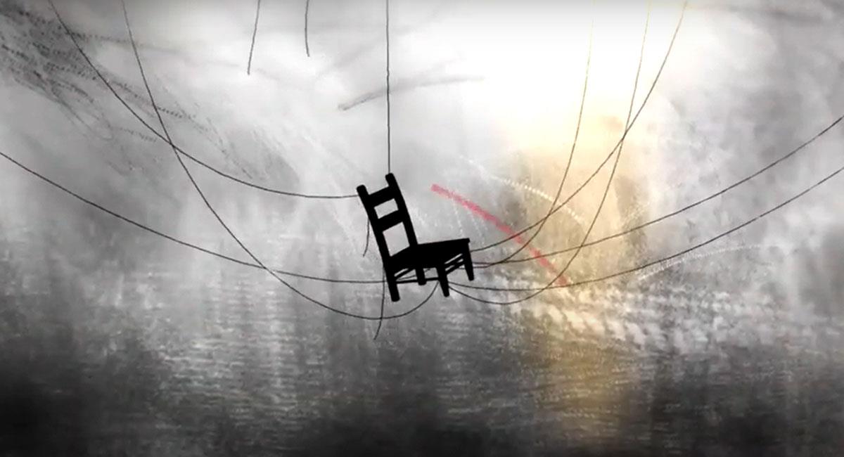 En el corto animado 'Reparaciones', una silla es elemento protagonista de la historia. Foto: Youtube