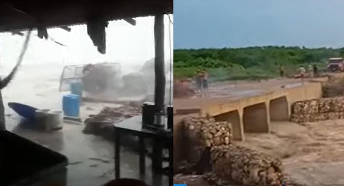Inundaciones y lluvias torrenciales mantienen en emergencia al departamento de La Guajira. Foto: Youtube