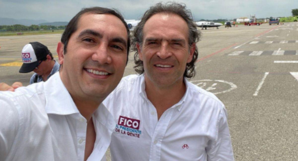 David Barguil junto a Federico Gutiérrez. Foto: Instagram @davidbarguil