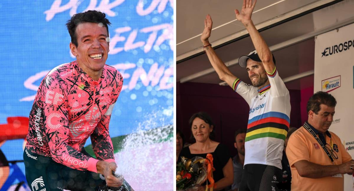 Rigoberto Urán y su homenaje al pedalista Alejandro Valverde. Foto: Instagram Rigo / Alejandro Valverde